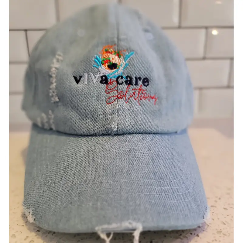 Light Denim Distressed Cap-Viva Care Solutions in Philadelphia PA