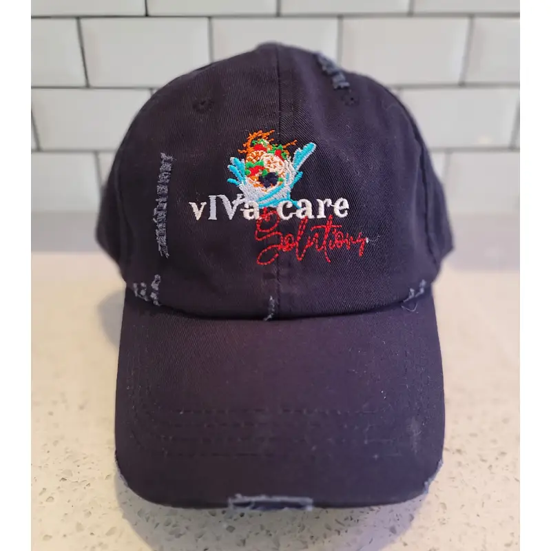 Navy Distressed Cap-Viva Care Solutions in Philadelphia PA