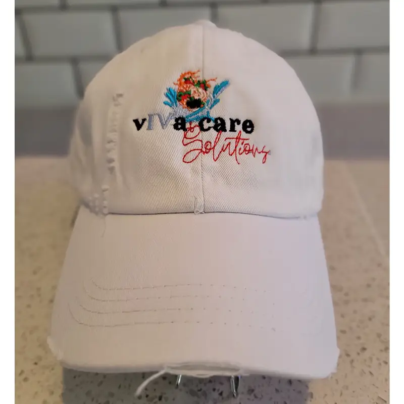 White Distressed Cap-Viva Care Solutions in Philadelphia PA