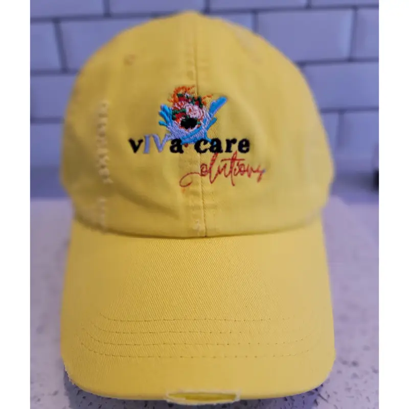 Yellow Distressed Cap-Viva Care Solutions in Philadelphia PA